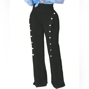 Women's Side Button Pants